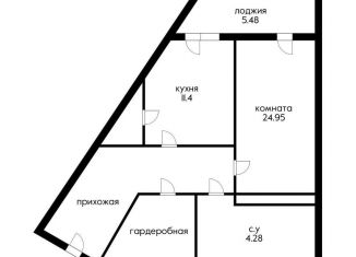Продам 1-комнатную квартиру, 44 м2, Краснодар, Кожевенная улица, 24, ЖК Европейский