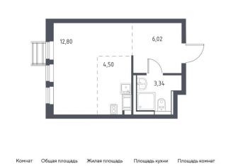 Продам квартиру студию, 26.7 м2, Ленинский городской округ, жилой комплекс Горки Парк, к5.2, ЖК Горки Парк