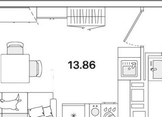 Продаю квартиру студию, 21.3 м2, Санкт-Петербург, метро Академическая