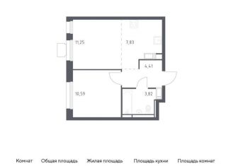 Продаю однокомнатную квартиру, 37.9 м2, Московская область, жилой комплекс Томилино Парк, к5.4