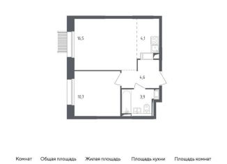 Продам 1-комнатную квартиру, 39.8 м2, Мытищи, жилой комплекс Мытищи Парк, к4