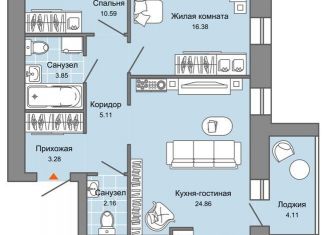 Продаю 3-комнатную квартиру, 69 м2, Ульяновск, ЖК Центрополис