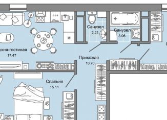 Продаю 3-комнатную квартиру, 62 м2, Ульяновск, жилой комплекс Юлла, 2