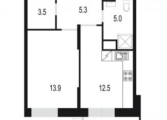 Продается 1-комнатная квартира, 44.3 м2, Одинцово, жилой комплекс Союзный, к2, ЖК Союзный