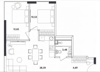 Продам 3-ком. квартиру, 59.9 м2, Москва, Окружной проезд, 10Г, ЖК Измайловский Парк