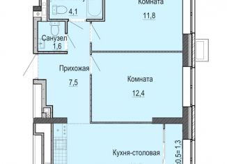 Продается 2-комнатная квартира, 53.1 м2, Ижевск, Первомайский район