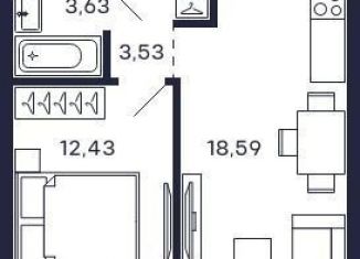 Продам 1-комнатную квартиру, 38.2 м2, Красногорск, ЖК Тетрис