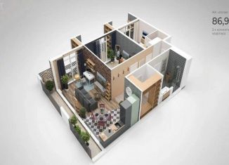 Продаю 2-ком. квартиру, 87 м2, посёлок городского типа Дагомыс, ЖК Аллея Парк, Батумское шоссе, 28А