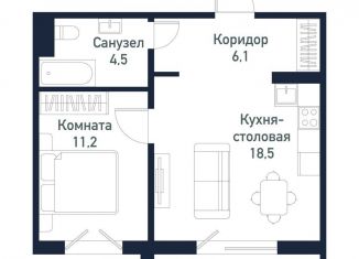 Продажа однокомнатной квартиры, 40.3 м2, Челябинская область