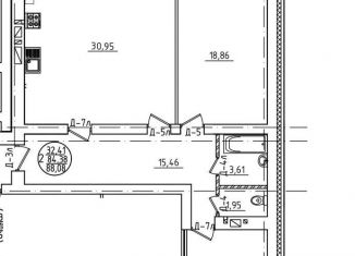 Продается 2-ком. квартира, 83.7 м2, Йошкар-Ола, микрорайон Предзаводской