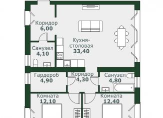 Продажа 2-комнатной квартиры, 84 м2, Челябинская область, Спортивная улица, 7