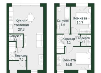 2-комнатная квартира на продажу, 79.3 м2, Челябинская область