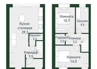 Продается 2-комнатная квартира, 75.3 м2, Челябинская область