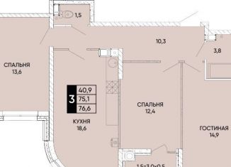 Продаю 3-комнатную квартиру, 76 м2, Ростов-на-Дону, Кировский район