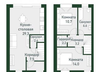Продам 2-комнатную квартиру, 75.4 м2, Челябинская область