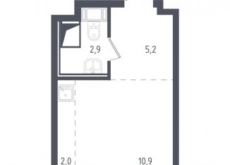 Квартира на продажу студия, 21 м2, Люберцы, жилой комплекс Люберцы 2020, к67