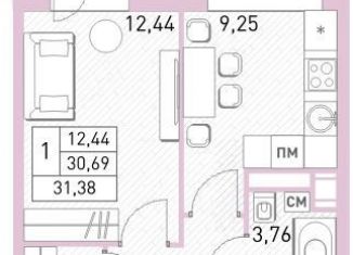 Продам однокомнатную квартиру, 31.4 м2, Балашиха, жилой комплекс Столичный, к22, ЖК Столичный