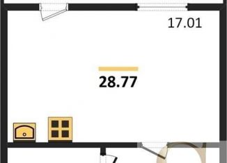 Продажа квартиры студии, 28.8 м2, Новосибирск, улица Юности, 7, метро Площадь Гарина-Михайловского