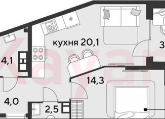 Продается 2-комнатная квартира, 45 м2, Краснодар