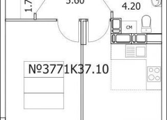 Продам 1-комнатную квартиру, 37.1 м2, Люберцы, Солнечная улица, 2, ЖК Облака 2.0