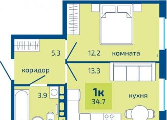 Продажа однокомнатной квартиры, 34.7 м2, Пермь, Мотовилихинский район