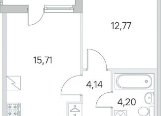 1-ком. квартира на продажу, 38.9 м2, посёлок Шушары