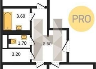 2-комнатная квартира на продажу, 59.6 м2, Москва, станция Водники, Ленинградское шоссе, 228к3