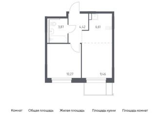 Продажа однокомнатной квартиры, 34.6 м2, Московская область, жилой комплекс Квартал Ивакино, к2