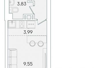 Продажа квартиры студии, 21.3 м2, Мурино, ЖК Лампо, улица Шувалова, 24Д