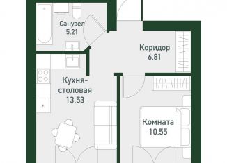 Продаю однокомнатную квартиру, 37 м2, Екатеринбург, Ленинский район