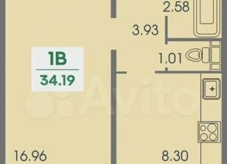 Продается 1-комнатная квартира, 36 м2, Чебоксары, Ленинский район, улица Композитора Васильева, 9к1