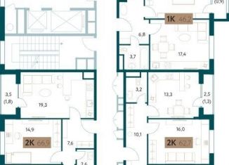 Трехкомнатная квартира на продажу, 102.6 м2, Москва, Винницкая улица, 8к4, ЖК Настоящее