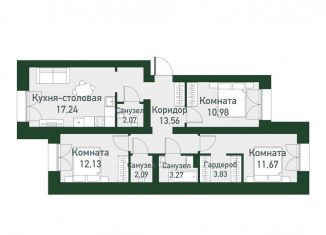 Продаю 3-комнатную квартиру, 73.2 м2, Екатеринбург, Ленинский район