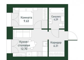 Продаю 1-комнатную квартиру, 33.2 м2, Екатеринбург