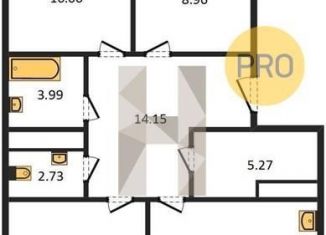 Продаю 3-комнатную квартиру, 79.6 м2, Краснодар, Школьная улица, 1, Школьный микрорайон