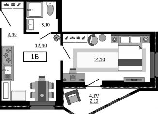 Продается 1-ком. квартира, 33 м2, Ростов-на-Дону, улица Евдокимова, 102Б, ЖК Феникс