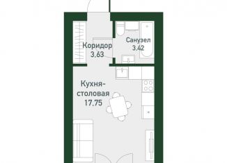 Продается квартира студия, 23.4 м2, Екатеринбург, Ленинский район