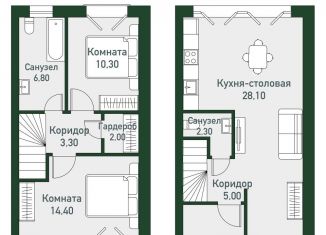 Продам 2-комнатную квартиру, 73.8 м2, Челябинская область