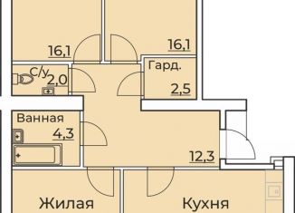 Продажа 3-комнатной квартиры, 89.3 м2, Чебоксары, улица Пирогова, 10А, Московский район