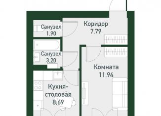 Продам 1-ком. квартиру, 33.4 м2, Екатеринбург