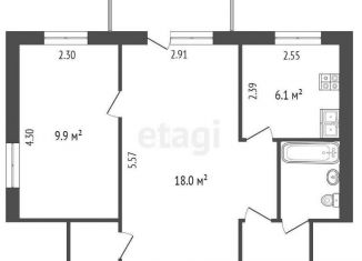 Продаю 2-комнатную квартиру, 40.2 м2, Лыткарино, Набережная улица, 20А