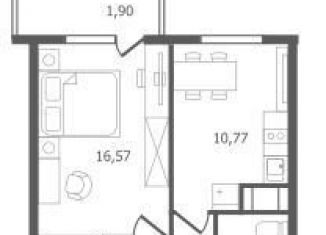 Продажа однокомнатной квартиры, 38.1 м2, поселок Бугры, Нижняя улица, 5к2, ЖК Ювента