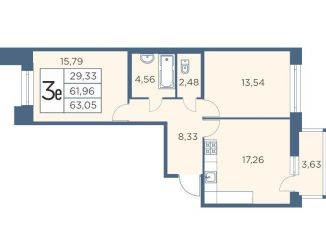 Продажа 2-комнатной квартиры, 62.8 м2, Санкт-Петербург, Большой Сампсониевский проспект, 70к3