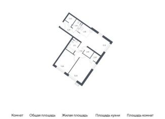 Продам 2-комнатную квартиру, 68.3 м2, поселение Мосрентген, жилой комплекс Квартал Румянцево, к2