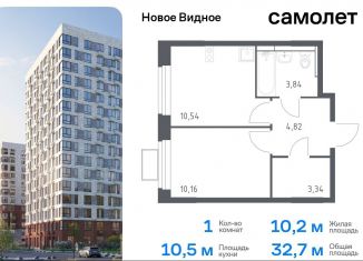 Однокомнатная квартира на продажу, 32.7 м2, Ленинский городской округ, жилой комплекс Новое Видное, 15