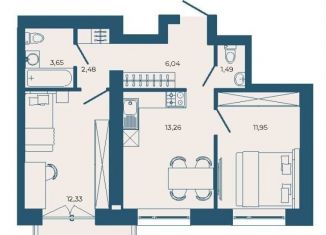 Продается 2-ком. квартира, 54.7 м2, Пензенская область