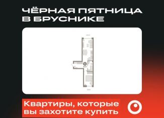 Продается 1-комнатная квартира, 46.8 м2, Новосибирск, улица Аэропорт, 88