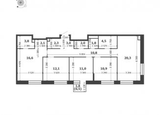 Продам 4-комнатную квартиру, 101.7 м2, Москва, 3-я очередь, к8