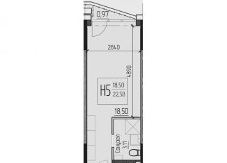 Продается 1-ком. квартира, 23 м2, Одинцово, улица Чистяковой, 8с2