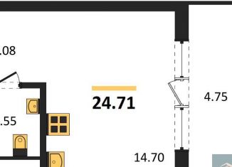 Квартира на продажу студия, 24.7 м2, Воронежская область, набережная Чуева, 7